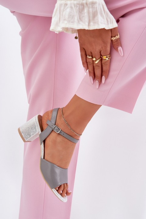 Ladies Heeled Sandals Vinceza 20275 Gray