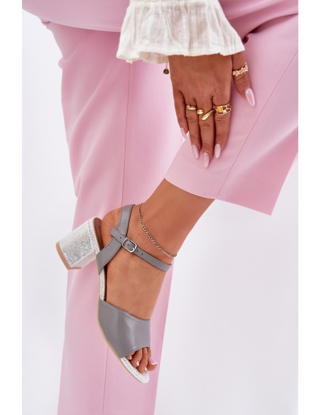 Ladies Heeled Sandals Vinceza 20275 Gray
