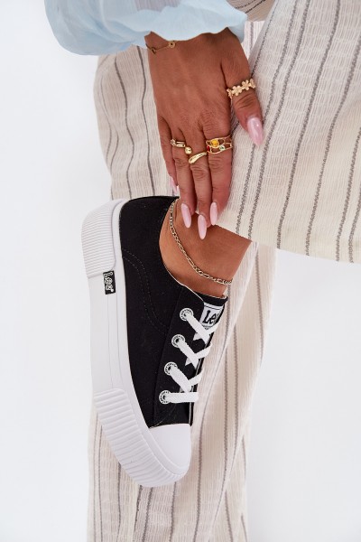 Moteriški platforminiai sportbačiai juodi LEE ISLA C WOMEN LOW 50251001