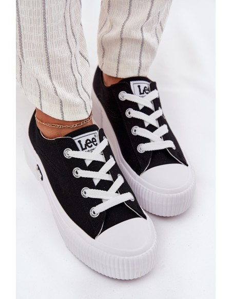 Moteriški platforminiai sportbačiai juodi LEE ISLA C WOMEN LOW 50251001