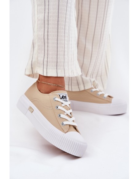 Moteriški platforminiai sportbačiai smėlio spalvos LEE ISLA C WOMEN LOW 50251001