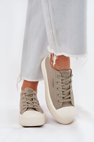 Women's Fabric Sneakers On Platform Big Star RR274779 Gray