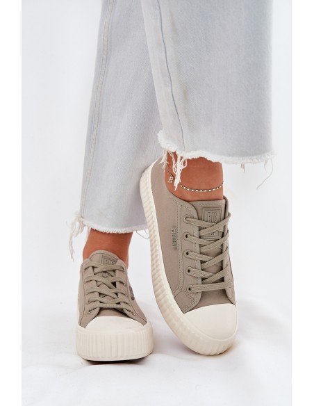 Women's Fabric Sneakers On Platform Big Star RR274779 Gray