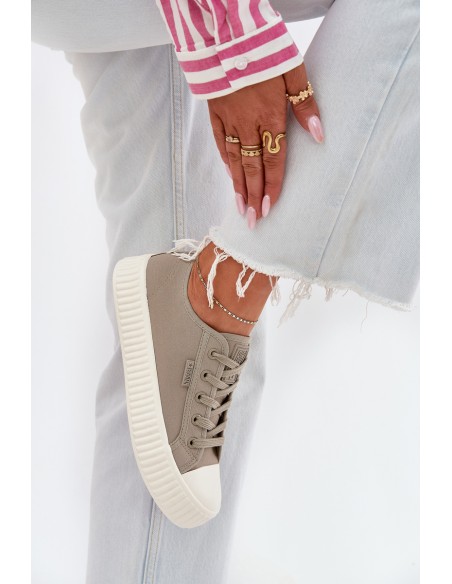 Women's Fabric Sneakers On Platform Big Star RR274779 Gray