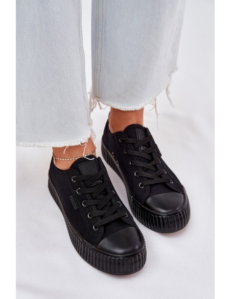 Women Fabric Sneakers On Platform Big Star RR274775 Black
