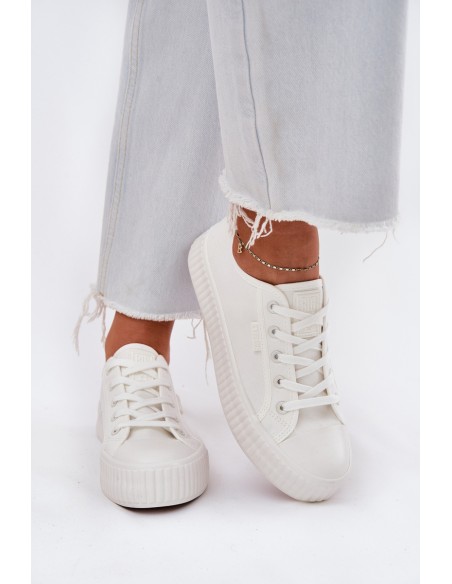 Women Fabric Sneakers On Platform Big Star RR274776 White