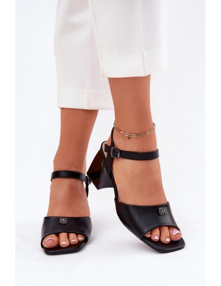 Womens heeled sandals Vinceza 62235 black