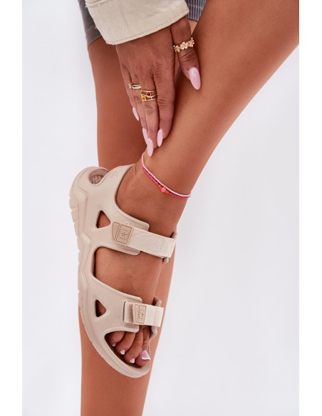 Women's Foam Sandals On Platform Big Star RR274A515 Beige