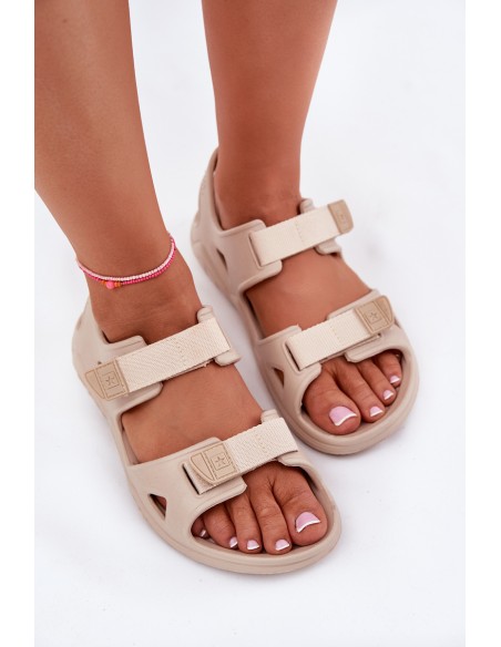 Women's Foam Sandals On Platform Big Star RR274A515 Beige