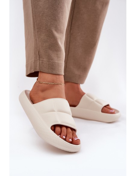 Moteriškos šlepetės su putplasčiu padu LEE MAYA SLIDER WOMEN LOW 50251016 Beige