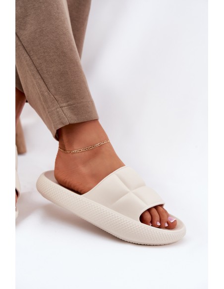 Moteriškos šlepetės su putplasčiu padu LEE MAYA SLIDER WOMEN LOW 50251016 Beige