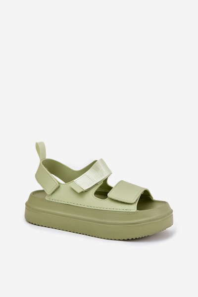 Women's Platform Sandals With Velcro Green Nitepira 2