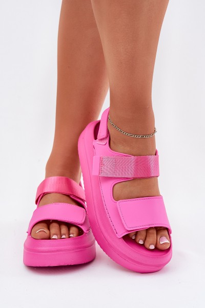Women's Platform Sandals With Straps Fuchsia Nitepira