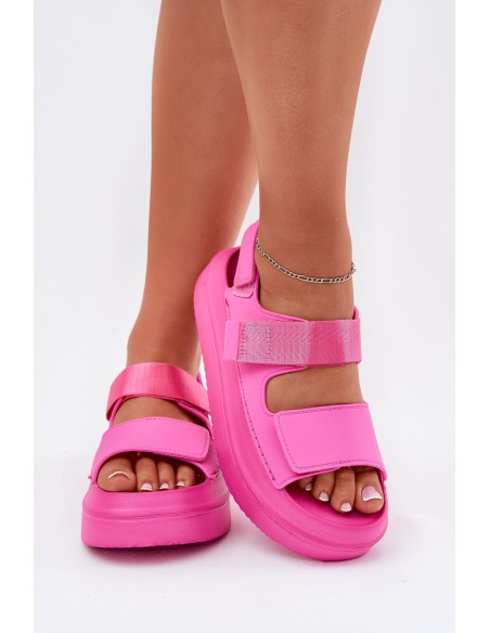 Women's Platform Sandals With Straps Fuchsia Nitepira