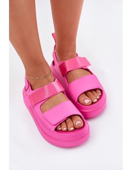 Women's Platform Sandals With Straps Fuchsia Nitepira