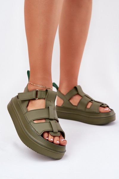 Women's platform sandals green Nitavelia