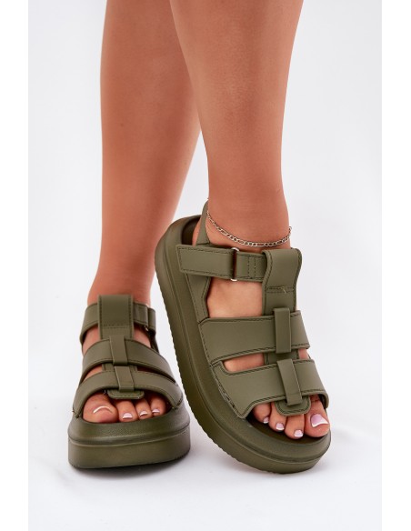 Women's platform sandals green Nitavelia
