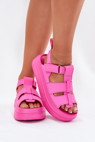Ladies Platform Sandals Fuchsia Nitavelia