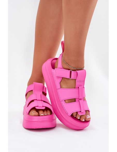 Ladies Platform Sandals Fuchsia Nitavelia