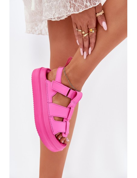 Ladies Platform Sandals Fuchsia Nitavelia