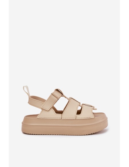 Beige Platform Sandals Women Nitavelia