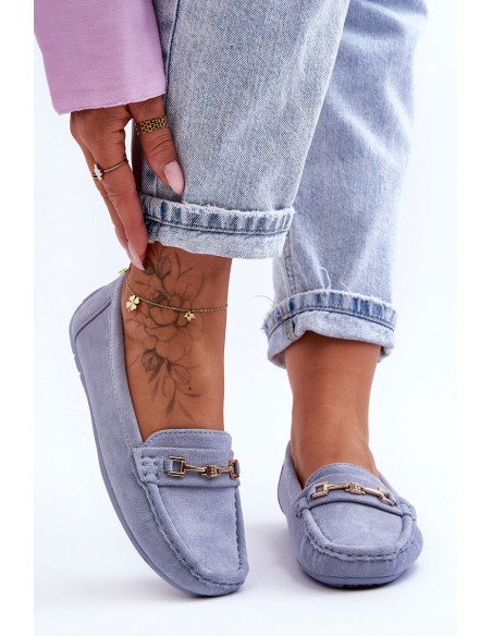 Women's Classic Suede Loafers Blue Corinell