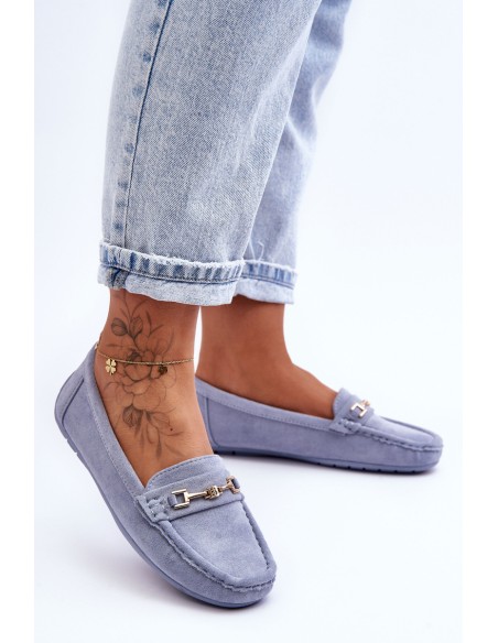 Women's Classic Suede Loafers Blue Corinell
