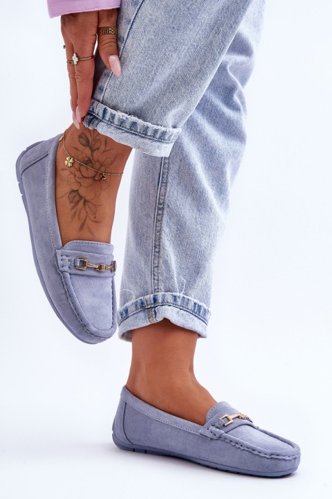 Women's Classic Suede Loafers Blue Corinell