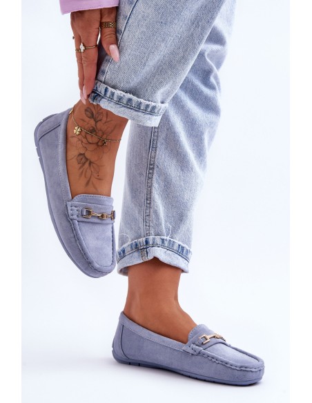 Women's Classic Suede Loafers Blue Corinell