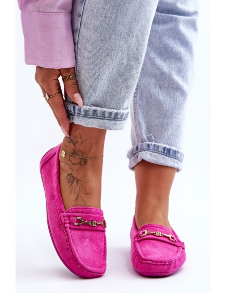 Women's Classic Suede Moccasins Pink Corinell