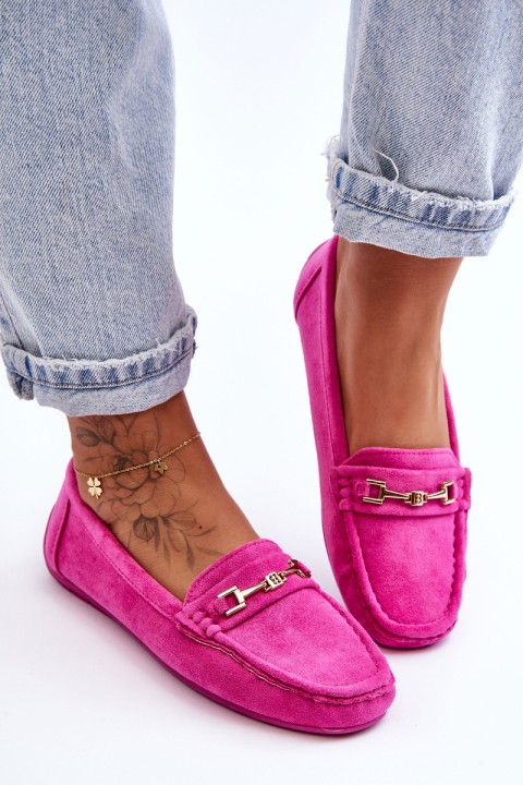 Women's Classic Suede Moccasins Pink Corinell
