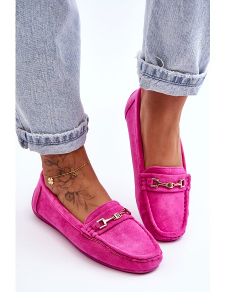 Women's Classic Suede Moccasins Pink Corinell