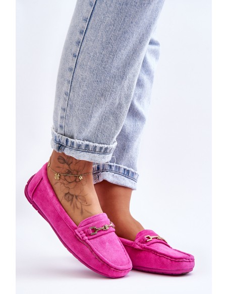 Women's Classic Suede Moccasins Pink Corinell