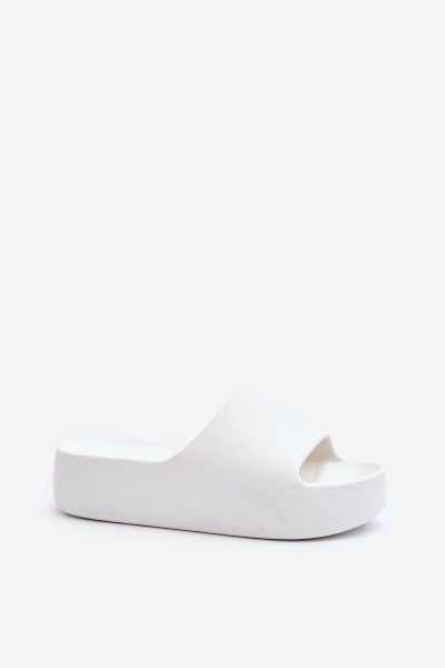Women's Thick Sole White Slides Oreithano 2