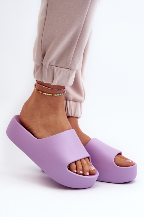 Moteriškos storapadės smėlio spalvos šlepetės „Oreithano“