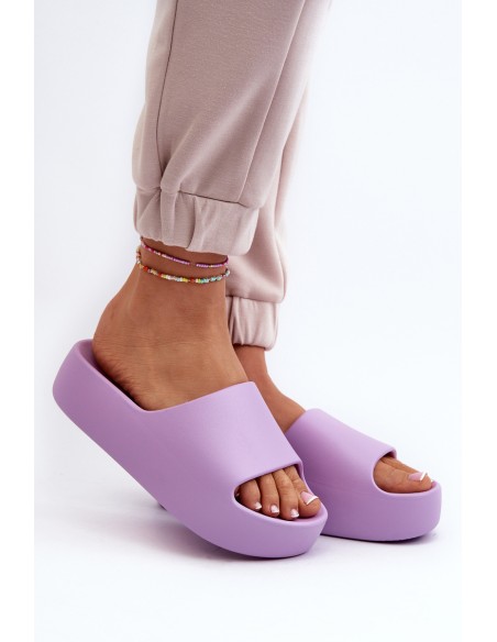 Women's Thick Sole Beige Slides Oreithano