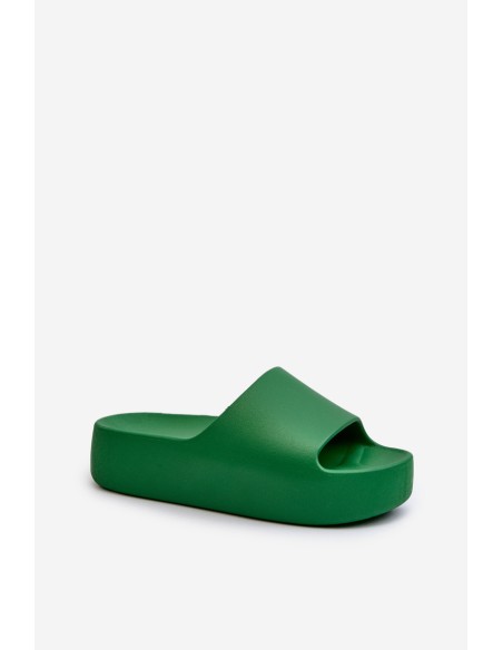 Women's Thick Sole Beige Slides Oreithano