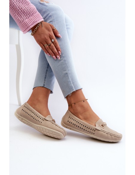 Women's Black Lattice Loafers Rasirna