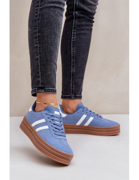 Women's Sneakers On Platform Blue Egelia