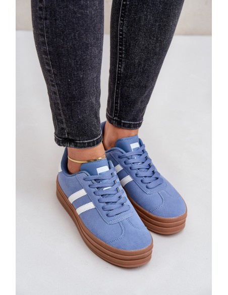 Women's Sneakers On Platform Blue Egelia