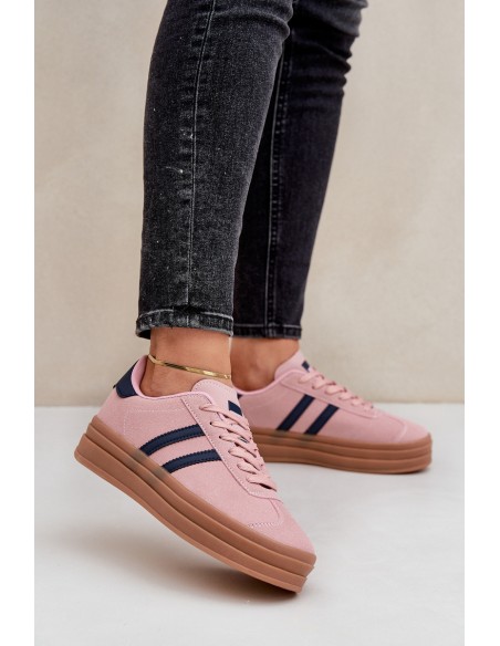 Ladies Platform Sneakers Pink Egelia
