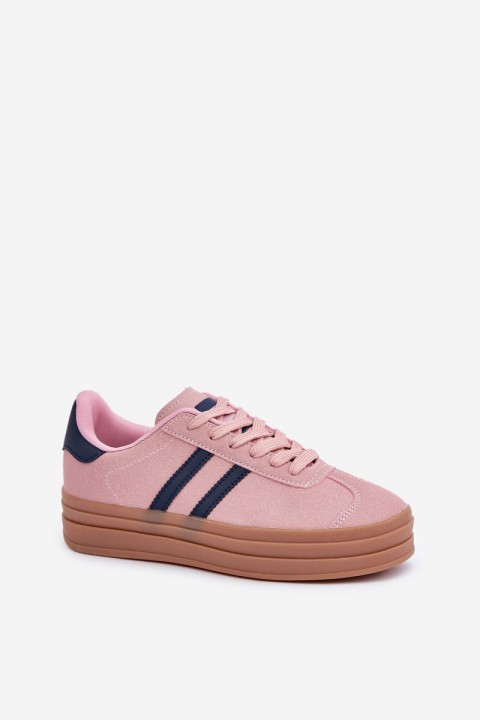Ladies Platform Sneakers Pink Egelia