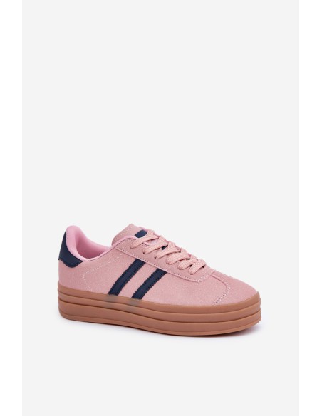 Ladies Platform Sneakers Pink Egelia