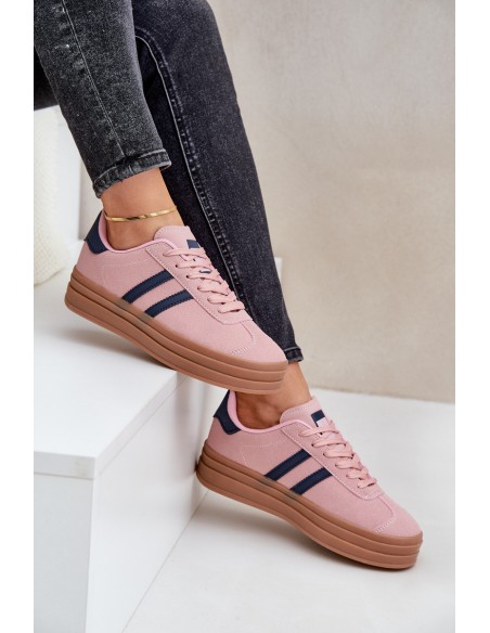 Ladies Platform Sneakers Pink Egelia