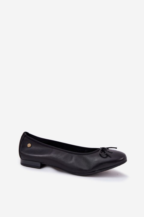 Leather Ballet Flats Women Maciejka P6800-01 Black
