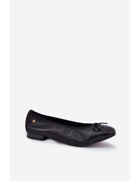 Leather Ballet Flats Women Maciejka P6800-01 Black