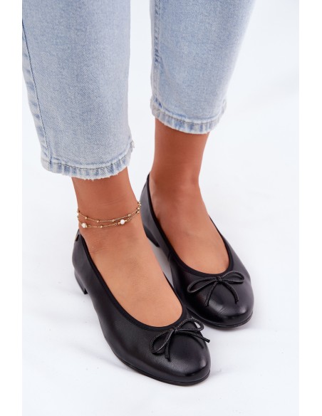 Leather Ballet Flats Women Maciejka P6800-01 Black