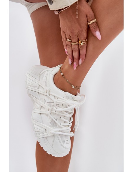 Women's Sneakers With Double Lacing White Onivetta