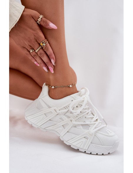 Women's Sneakers With Double Lacing White Onivetta