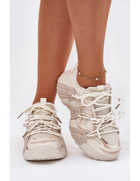 Sneakers Sports Shoes Women's Beige Tonelli